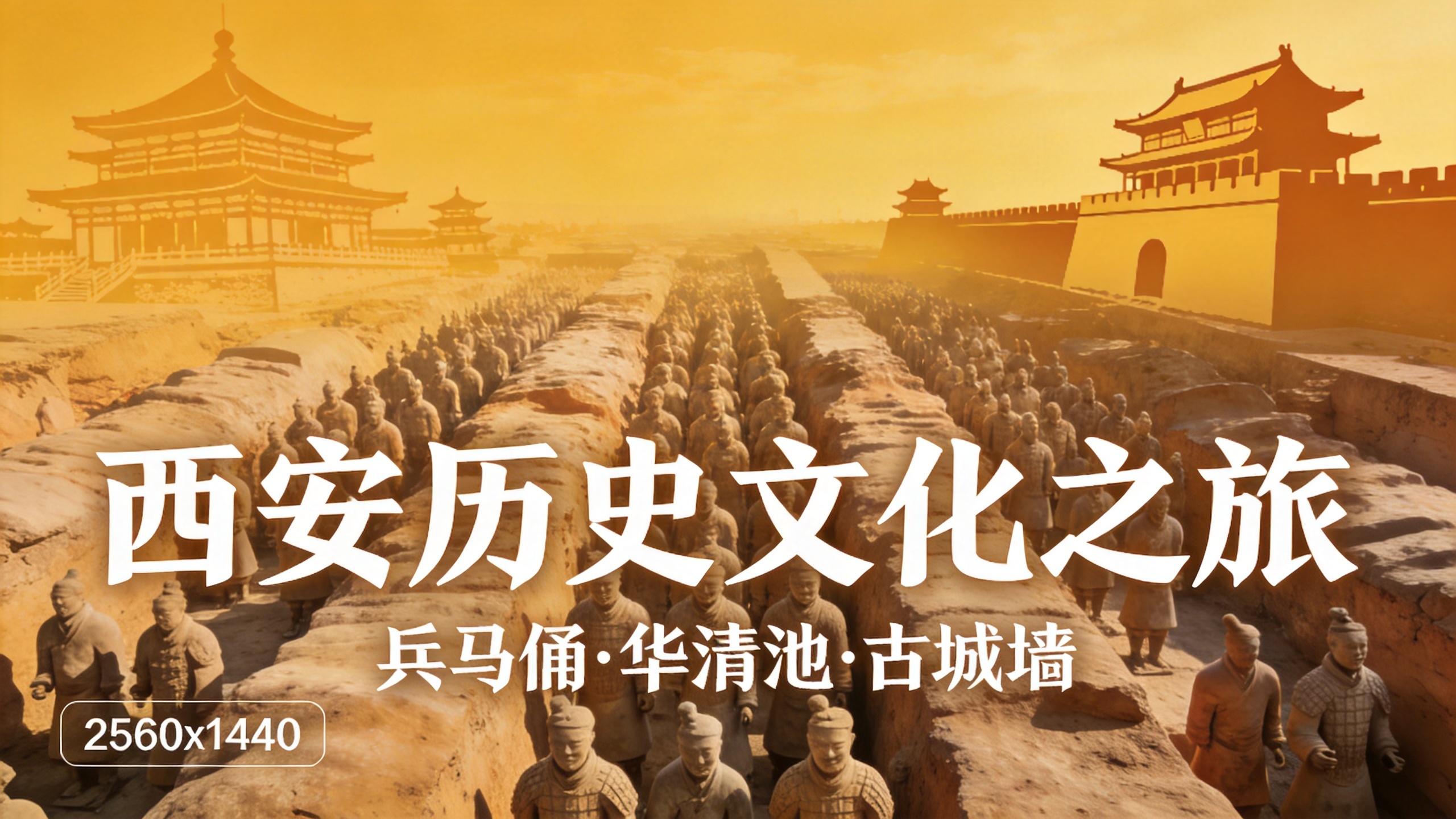 西安兵马俑+华清池+城墙3日文化深度游